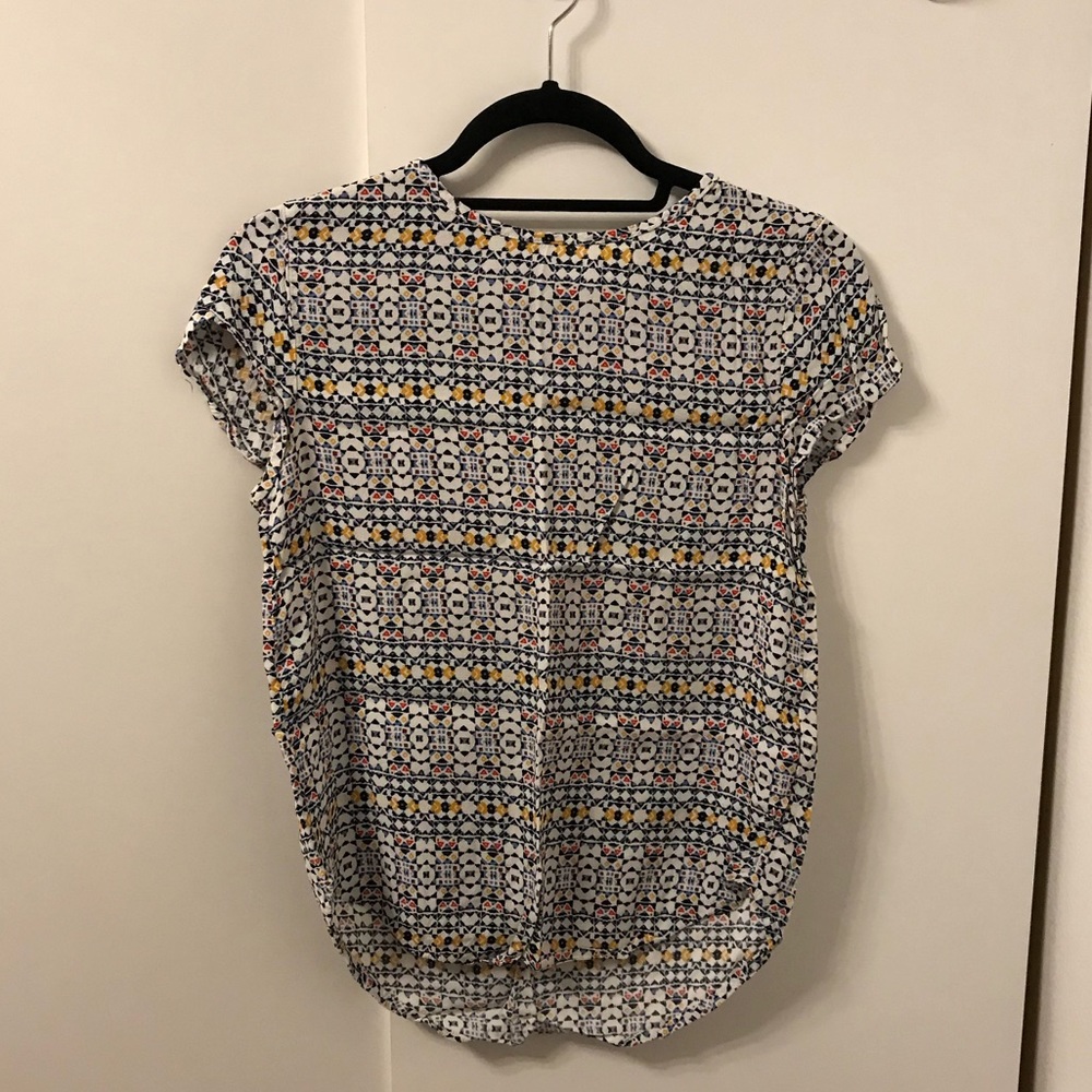 H&M Pattern Short Sleeve Blouse
